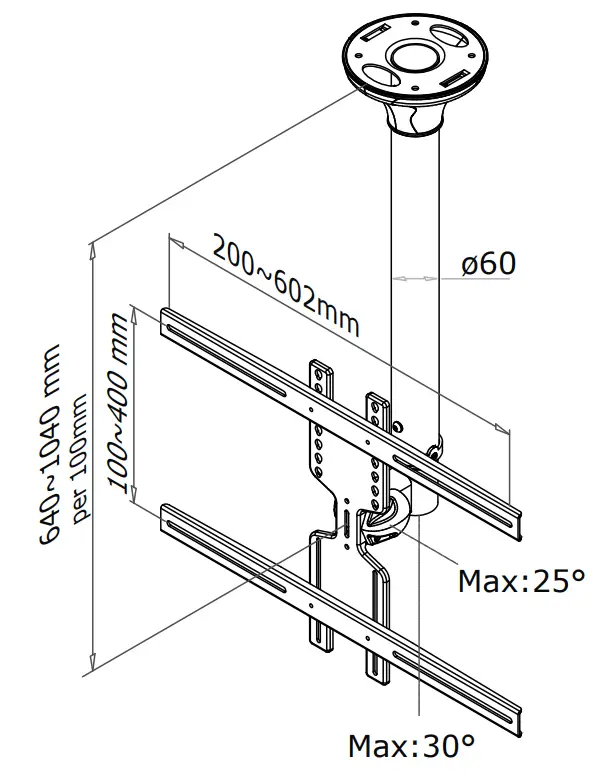 Neomounts FPMA C400BLACK Monitor Ceiling Mount