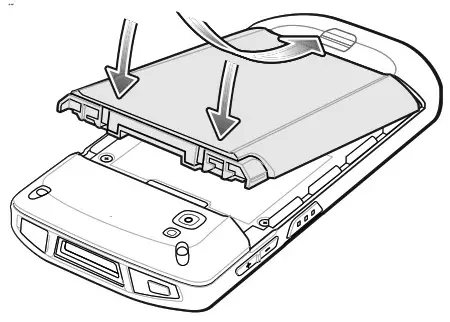 ZEBRA TC52ax Touch Computer - Installing the Battery 1