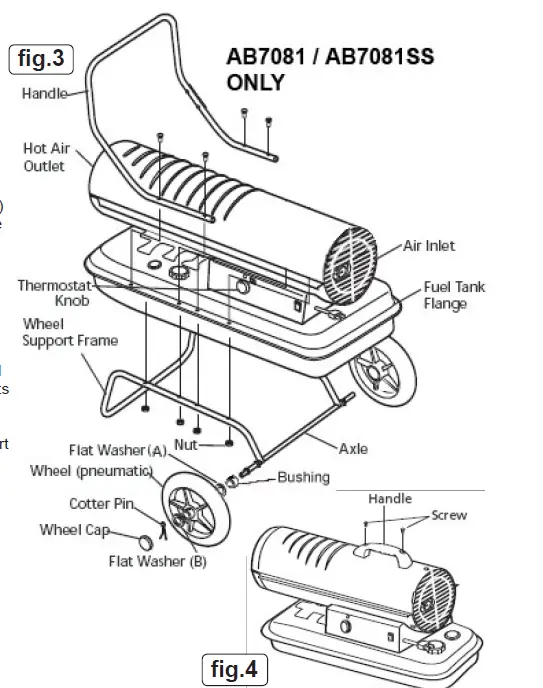 SEALEY AB458.V2 Space Warmer Paraffin Kerosene Diesel Heaters fig 4