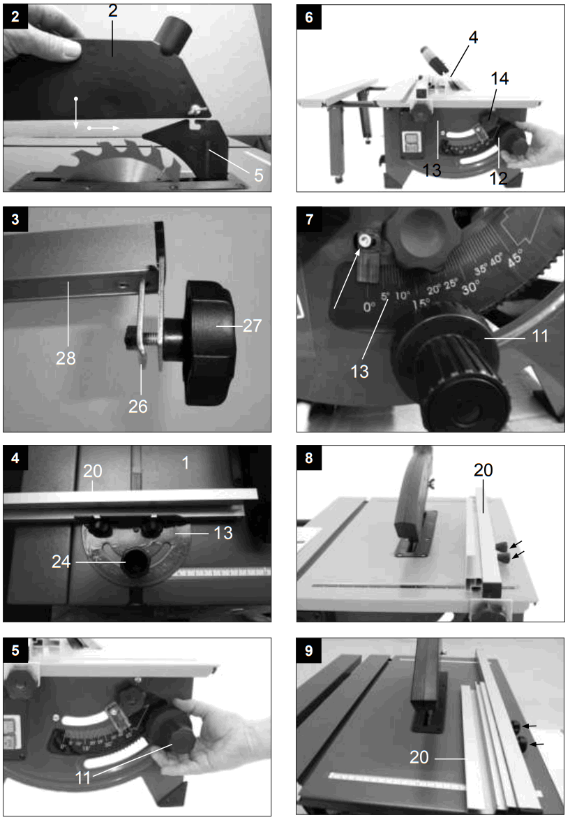 scheppach HS80 Table Saw - Fig 2