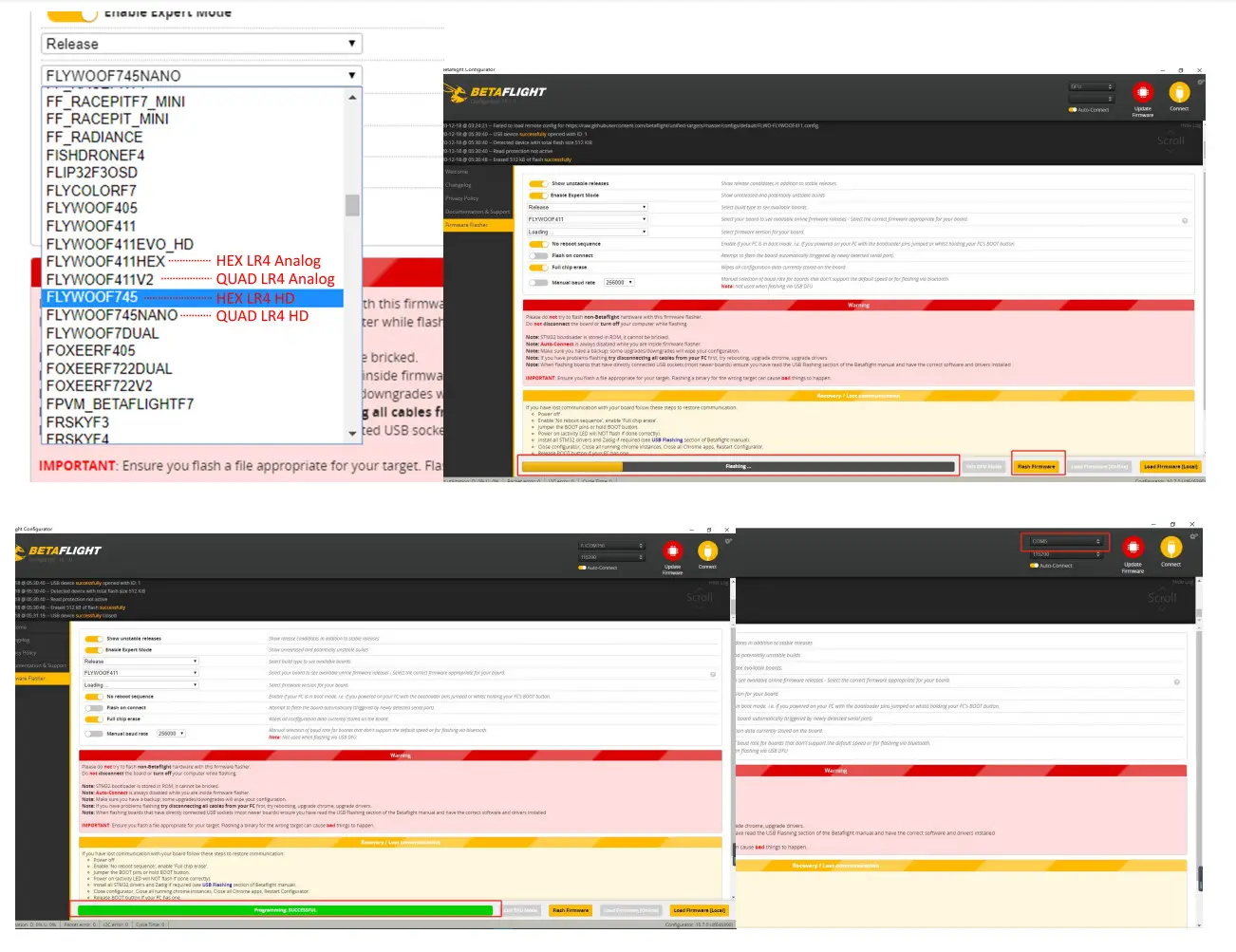 FLYWOO HD F745 EXPLORER LR4 Drones - Flight firmware 3