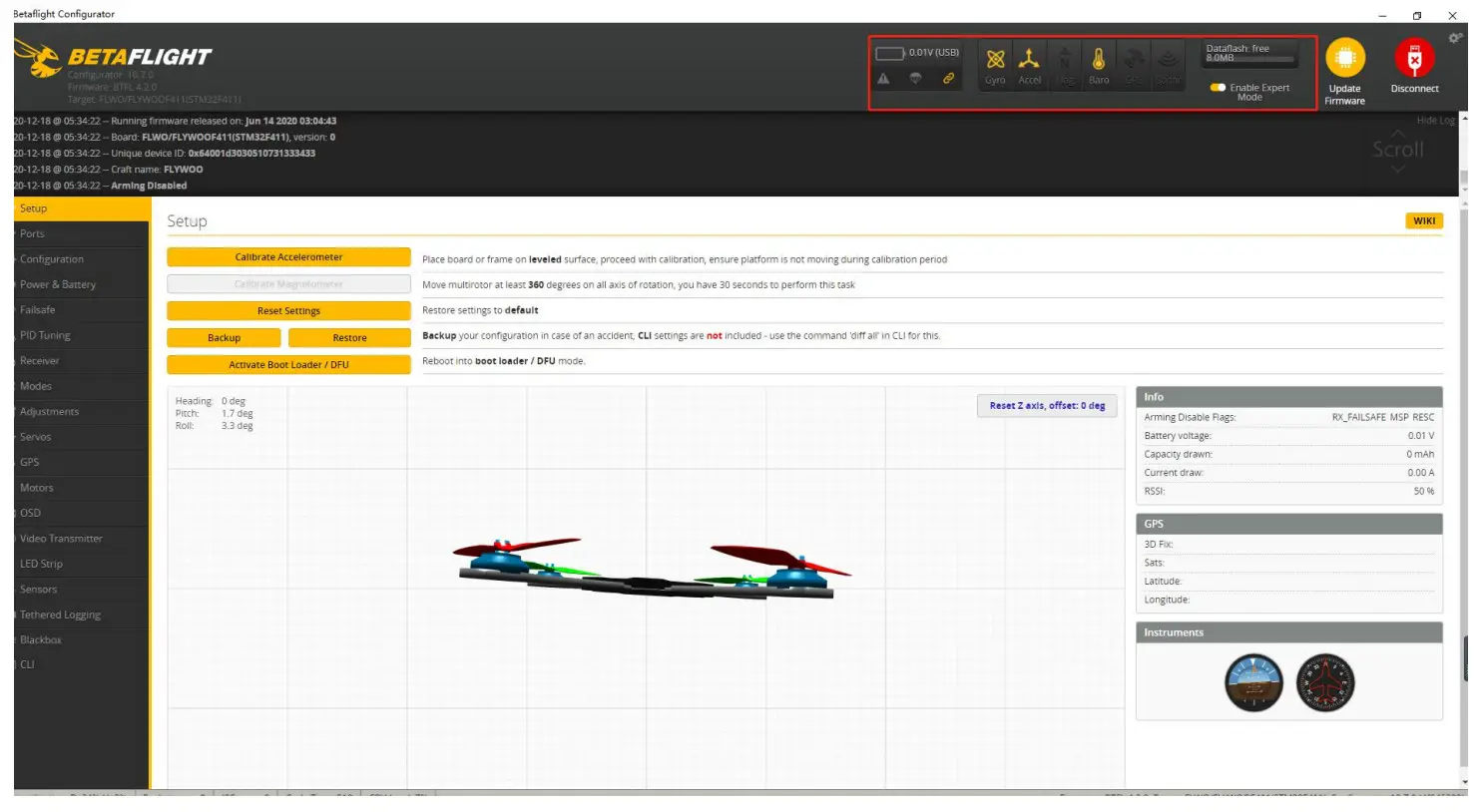 FLYWOO HD F745 EXPLORER LR4 Drones - Flight firmware 6