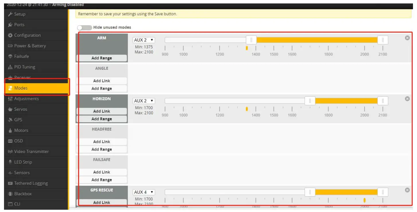 FLYWOO HD F745 EXPLORER LR4 Drones - Mode setting