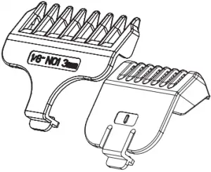 TRIMMING WITH ATTACHMENT COMBS - B1