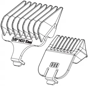 TRIMMING WITH ATTACHMENT COMBS - B3