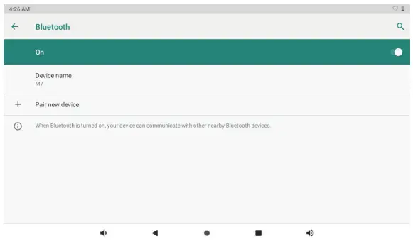 Pair with Bluetooth Device