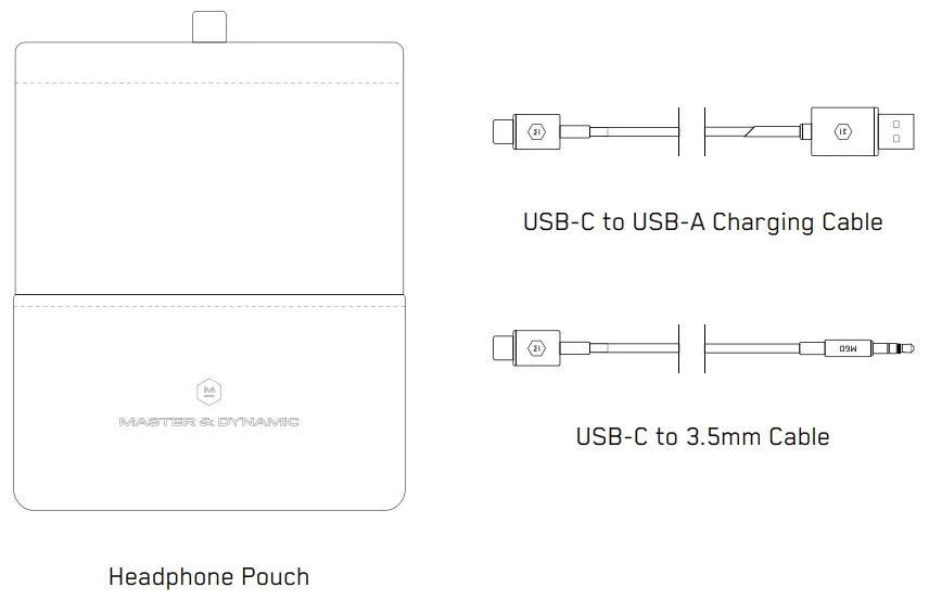 MASTER DYNAMIC MH40-W Wireless Over-Ear Headphones - ACCESSORIES