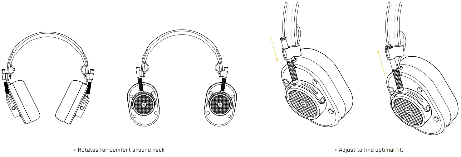 MASTER DYNAMIC MH40-W Wireless Over-Ear Headphones - FIT AND COMFORT