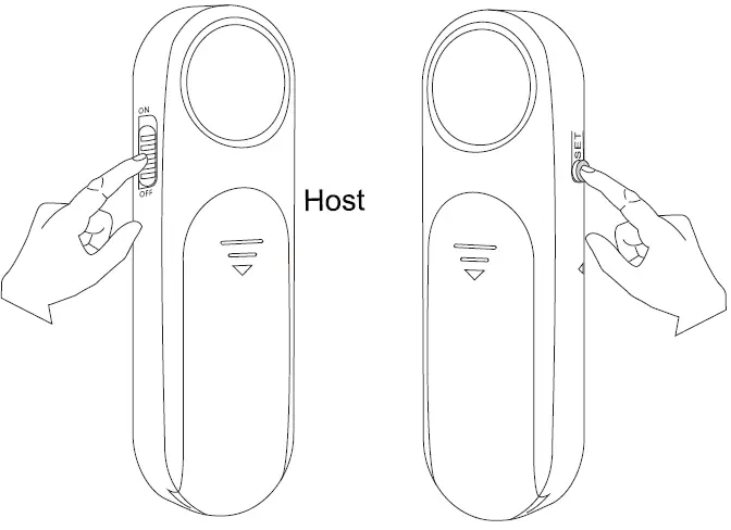 AKOYU D121x2+RC533 Wireless Door Open Chime Kit 1