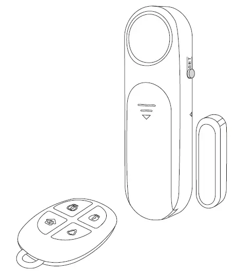 AKOYU D121x2+RC533 Wireless Door Open Chime Kit