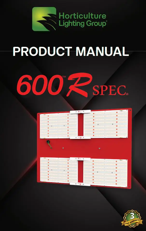 Horticulture LED Grow Light User Manual