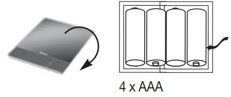 beurer KS 34 Digital Kitchen Scale Instructions - Commissioning