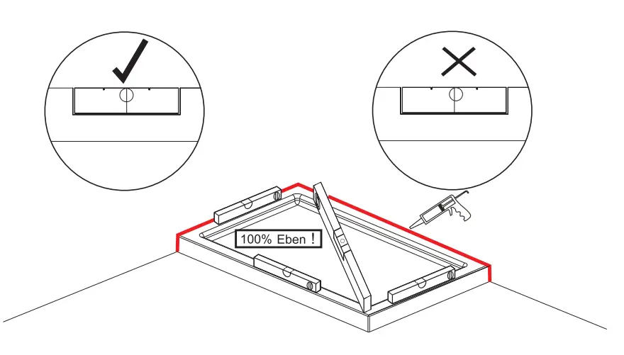 AQUABATOS NBD04 Foldable Glass Shower Wall Walkin Walk-In Shower FIG 3