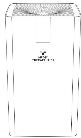 MEDIC THERAPEUTICS 603 0094 Large Room Air Purifier with Hepa H13 Filter