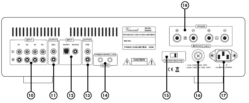 Vincent SV-500 Integrated Hybrid Stereo Amplifier-3