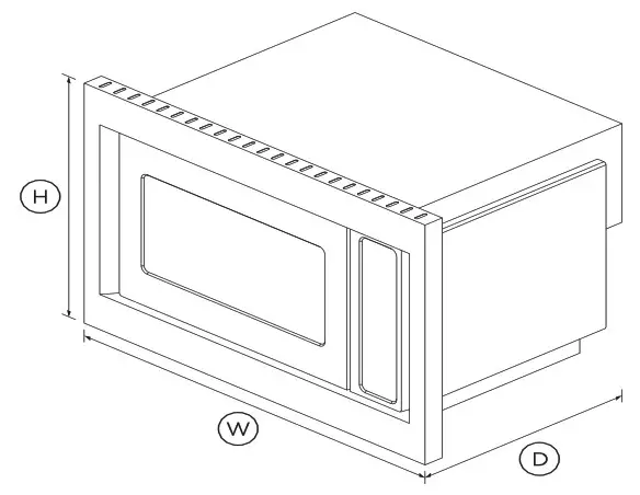 FISHER PAYKEL TK30CMOX1 Combination Microwave Oven - DIMENSIONS