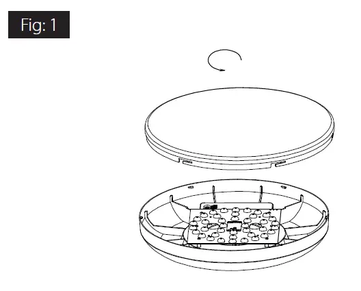 RAB KLED6R12YHC Flush Mount Light fig 2