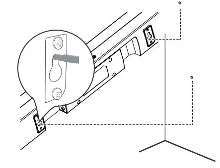 AZATOM Studio Cinemax 2.1 Ch Home Theater System Instruction Manual - Hook the Sound bar into the screws