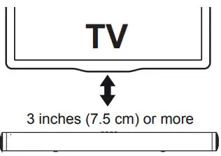 AZATOM Studio Cinemax 2.1 Ch Home Theater System Instruction Manual - Sound bar should be located at least
