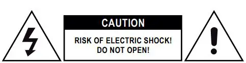 AZATOM Studio Cinemax 2.1 Ch Home Theater System Instruction Manual - Warning Risk of Electric Shock icon icon