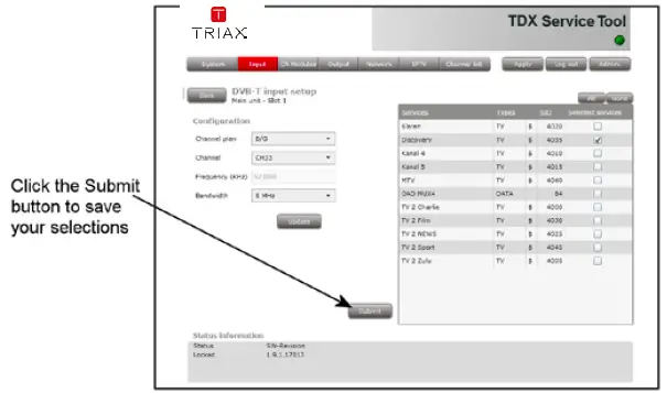 TRIAX TDX DVB-T2 Input Demodulator-19