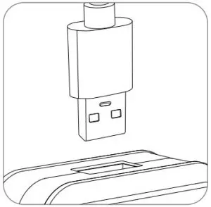 Inserting dual lens USB cable