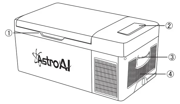 AstroAI ASIPF150G Portable Freezer - Diagram 1