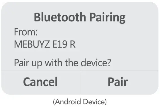 MEBUYZ True Wireless Earbuds E19 -pup up