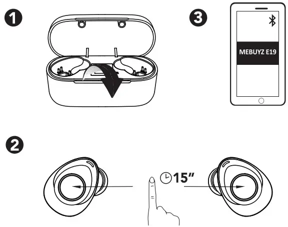 MEBUYZ True Wireless Earbuds E19 -rebude 5