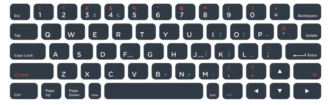 vtech Genio My First Laptop - Keyboard layout