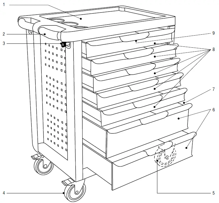 HYUNDAI 59006 Workshop Trolley Set-1
