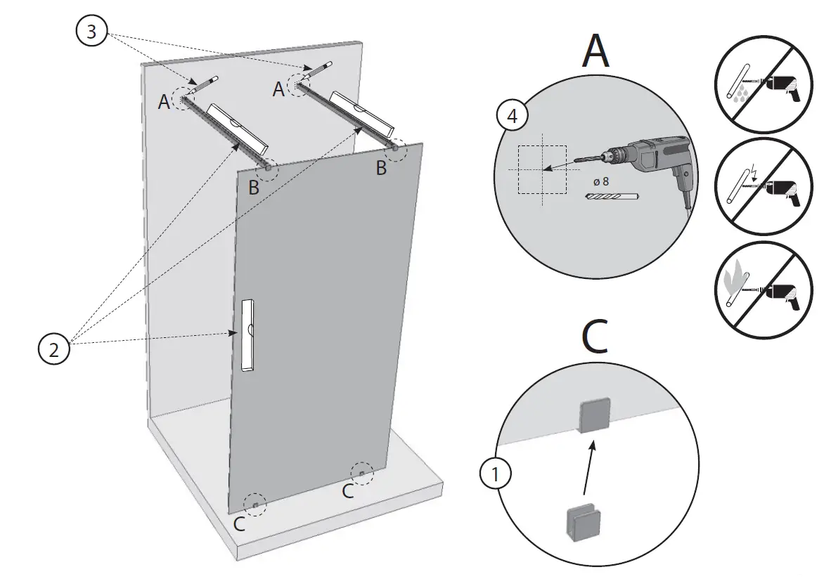 RAVAK-1400-x-2000-mm-Walk-In-Free-Shower-Enclosure-fig-4