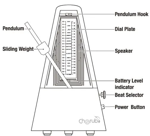 cherub WSM-290P Metronome Time Machine-4