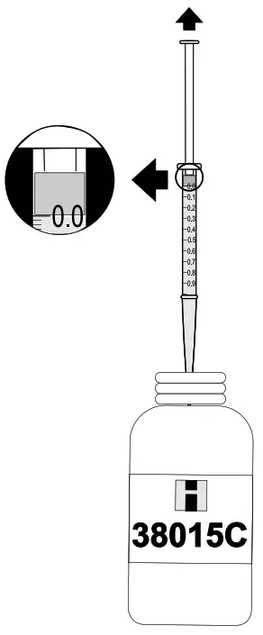 HANNA instruments HI 38015 Chloride Extended Range Test Kit - titration syringe