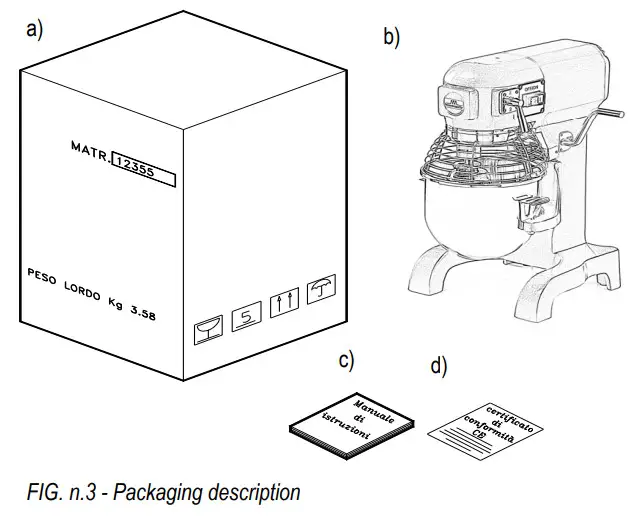 fem BT10 10 Liter Planetary Mixer - RECEIVING THE MACHINE