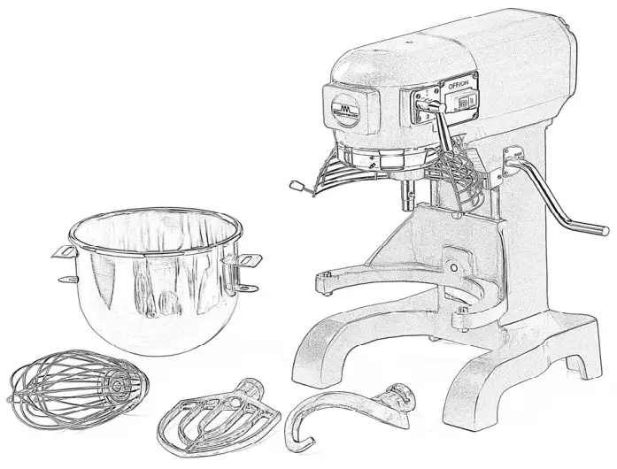 fem BT10 10 Liter Planetary Mixer - general cleaning