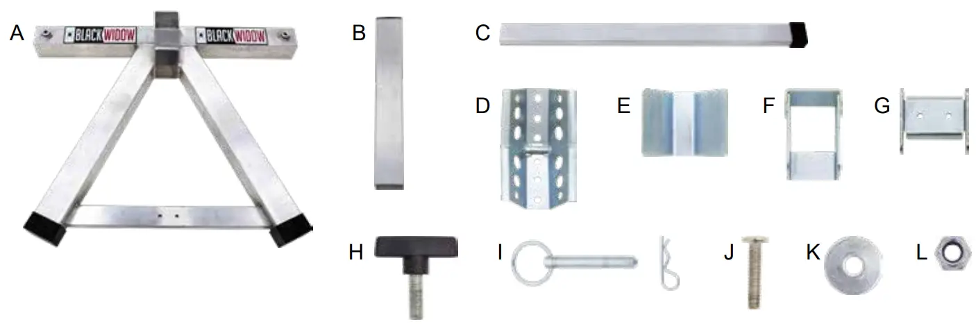 BLACK WIDOW BW-PRO-CHOCK Motorcycle Wheel Chock-fig2