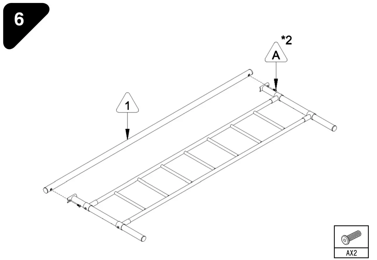 GOJANE W36833332LWY Modern Metal Platform Bed Assembly Instructions illustration