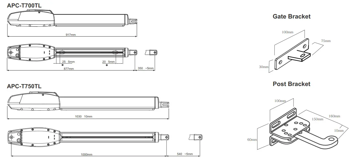 APC-T700TL Heavy Duty 24V System Actuator - Figure 2