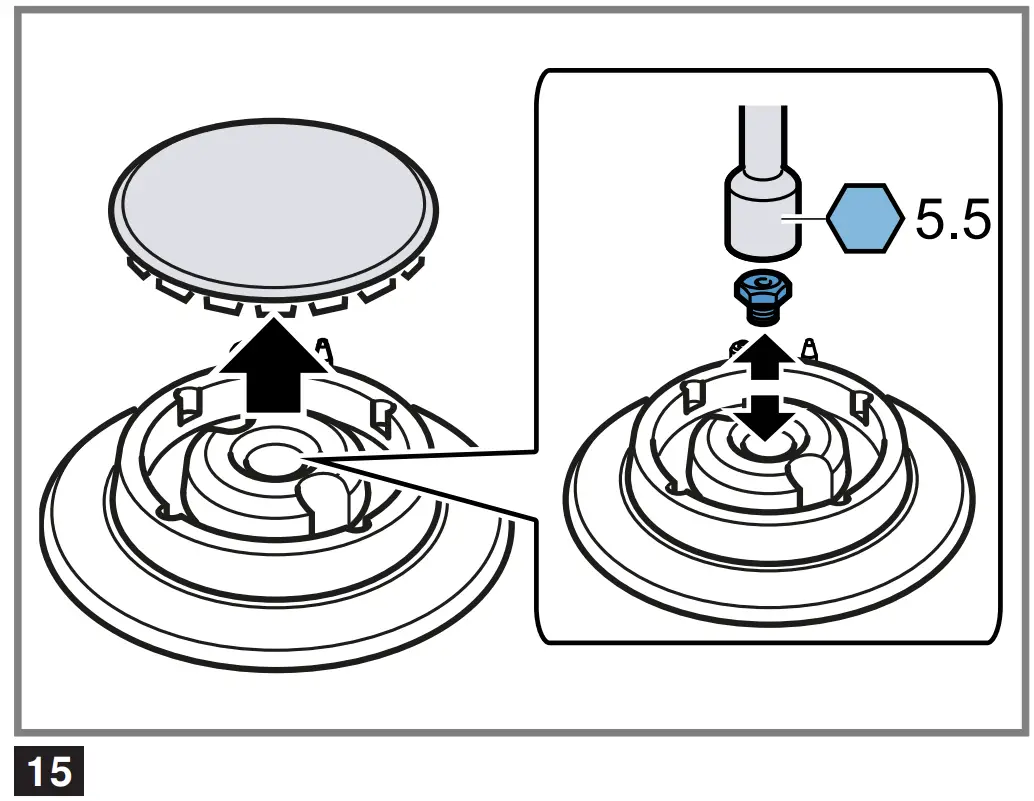Removing the upper part of the appliance (glass
plate with cut-out profiles)