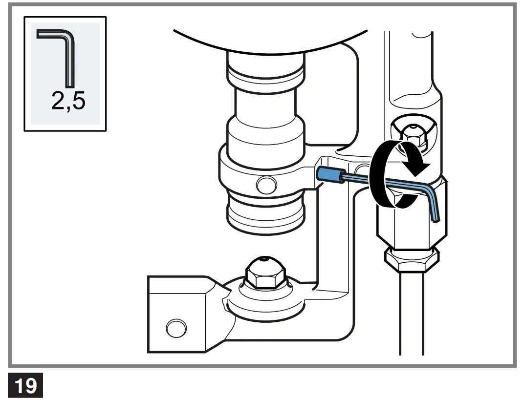 Replacing the outer flame nozzle on the multi-crown
burner