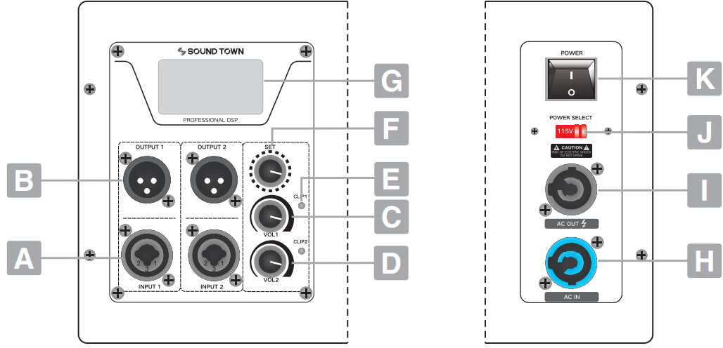SOUND TOWN ZETHUS-112BPW Professional Full Range Line Array fig