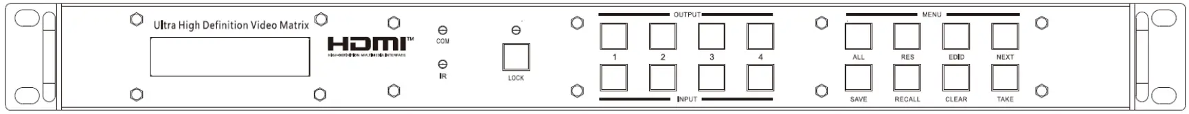VigilLink VLMX 44VW 4x4 HDMI 2.0 Matrix with Seamless switching and videowall 18Gbps - Figure 1