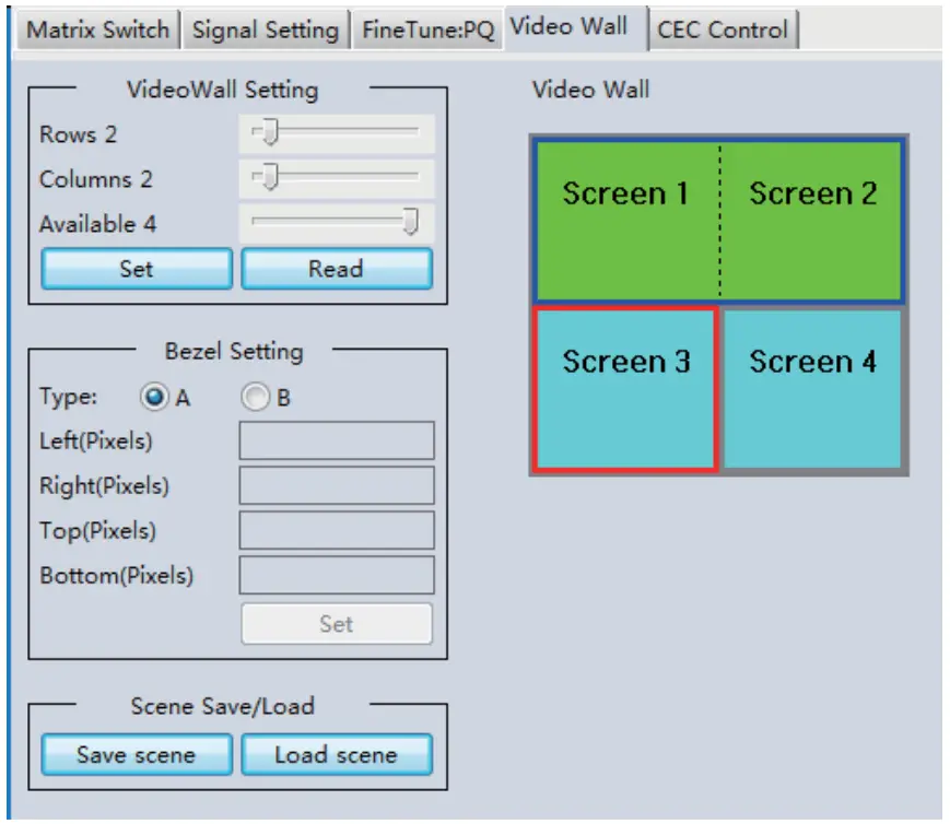 VigilLink VLMX 44VW 4x4 HDMI 2.0 Matrix with Seamless switching and videowall 18Gbps - Figure 13
