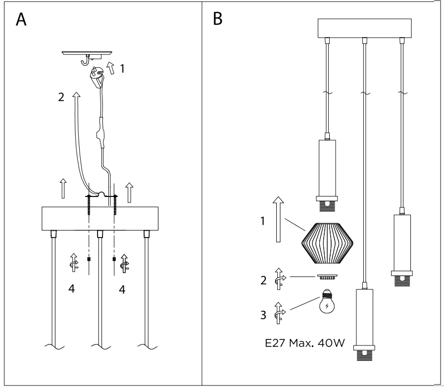 SESSAK LIGHTING K49118-3 Cosette Hanging Lamp fig 1
