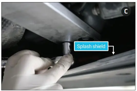 CATSHIELD CS-TOY-COR-G12 2020-2022 Toyota Corolla Cat Shield Installation Guide - Remove middle reinforcement brace bolts