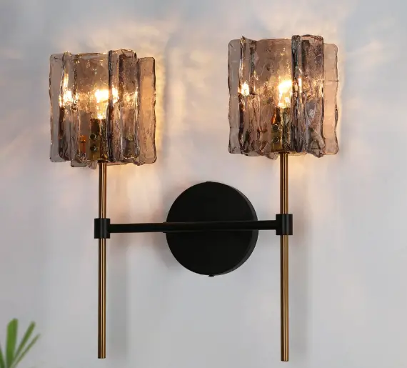 LNC Y67RAJLWS87W288 Exalted 2-Light Polished Gold and Matte Black