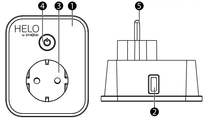 STRONG HELO-PLUSB-EU Smart Wi-Fi Plug 2x USB - Fig 1