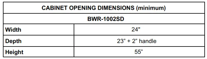 BUILT-IN CABINET INSTRUCTIONS