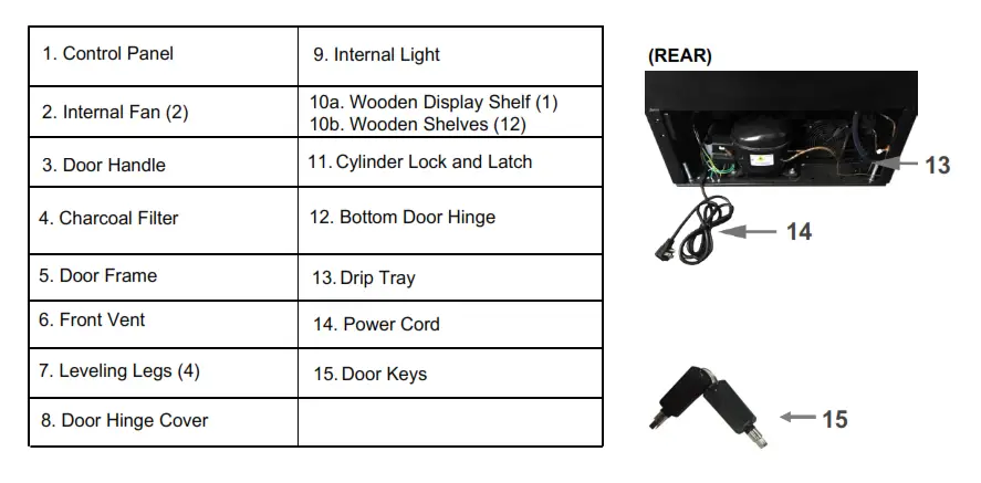 Whynter 100 Bottle Built-in Stainless Steel Compressor Wine Refrigerator with Display 1